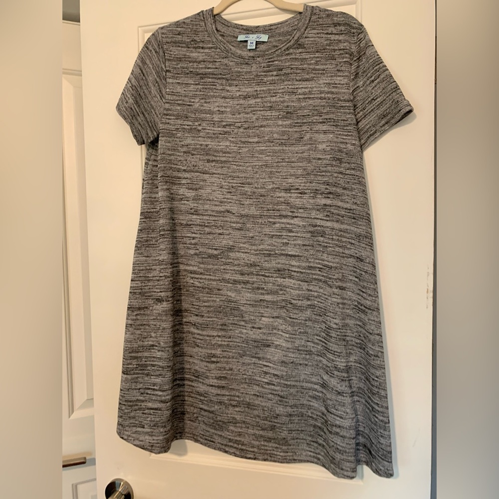 Swing dress. Great to wear with leggings.